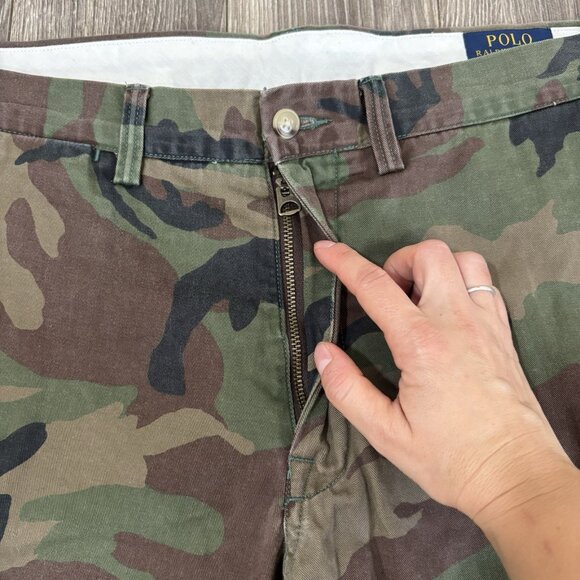 Ralph Lauren Polo Chino Classic Cotton Camo Camouflage Pants 34/25 Military Army - Picture 4 of 16